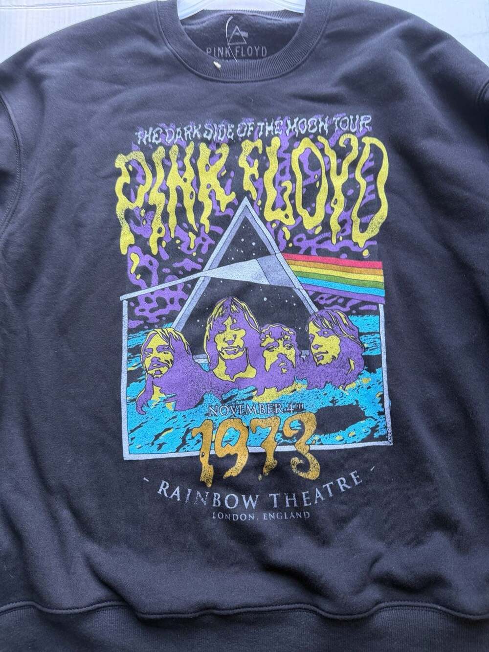 Pink Floyd The Dark Side of the Moon 1973 Rainbow Theatre Crewneck Sweatshirt